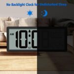 WallarGe 14.5'' Large Digital Wall Clock Battery Operated with Jumbo Numbers, Te... - Image 6