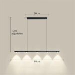 Minimalist Modern Long Strip Chandelier Nordic Light Luxury Lens Pendant Light R... - Image 3