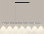 Minimalist Modern Long Strip Chandelier Nordic Light Luxury Lens Pendant Light R... - Image 7
