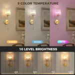 DORESshop Battery Operated Wall Sconce Set of 2, Wireless Wall Light, 15 Color R... - Image 6
