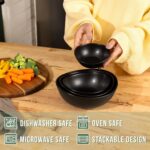 Home Beets Matte Black Ceramic Serving Bowls for Entertaining, 10-18-28-42 Ounce... - Image 4