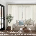 Pinch Pleated Linen Curtains 90 Inch Long, Cotton Blend Perfect Length Floor to ... - Image 5
