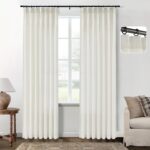 Pinch Pleated Linen Curtains 90 Inch Long, Cotton Blend Perfect Length Floor to ... - Image 6
