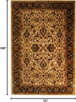 SAFAVIEH Persian Legend Collection Area Rug - 6' x 9', Ivory & Black, Handmade T... - Image 3