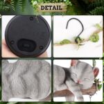 Solar Lighted Garden Outdoor Statue, 22.6" H Hanging Swing Lying with A Sleeping... - Image 5