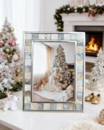 GIFTME 5 Silver Plate Picture Frame 4x6 Mother of Pearl 4 by 6 Photo Frame Mosai... - Image 4
