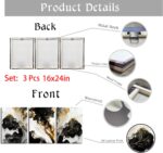 3Pcs Abstract Marble Canvas Wall Art Picture Black White Gold Texture Poster Pri... - Image 5