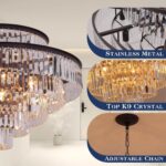 6-Tier Large Gold Crystal Chandeliers 31" Modern Luxury Chandeliers for Staircas... - Image 5