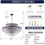 6-Tier Large Gold Crystal Chandeliers 31" Modern Luxury Chandeliers for Staircas... - Image 6