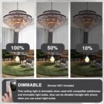 6-Tier Large Gold Crystal Chandeliers 31" Modern Luxury Chandeliers for Staircas... - Image 7