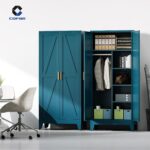 COFaR 71'' Tall Wardrobe Closet with Doors, Metal Bedroom Armoire with Adjustabl... - Image 5