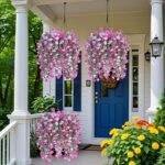 8PCS Artificial Morning Glory Vine - Hanging UV Resistant Plastic Flowers for Ho... - Image 4