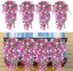8PCS Artificial Morning Glory Vine - Hanging UV Resistant Plastic Flowers for Ho... - Image 7