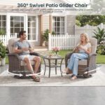High Back Luxury Patio Furniture Set with 6-inch Thick Cushion, Swivel Rocker Pa... - Image 4
