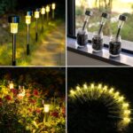 GIGALUMI Solar Pathway Lights, Stainless Steel IP44 Waterproof Auto On/Off Outdo... - Image 4