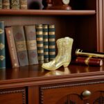 Gold Cowboy Boot Figurine, Western Boot Sculpture Resin, Luxury Country Decor, V... - Image 3