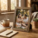 Afuly 5x7 Picture Frame Rusitc Photo Frame Solid Wood Frames with Real Glass Dis... - Image 7