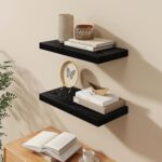 Fun Memories Black Floating Shelves 24 Inch Long, 9.3 Inch Deep Floating Shelf f... - Image 3