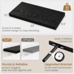 Fun Memories Black Floating Shelves 24 Inch Long, 9.3 Inch Deep Floating Shelf f... - Image 4