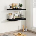 Fun Memories Black Floating Shelves 24 Inch Long, 9.3 Inch Deep Floating Shelf f... - Image 6