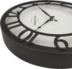 Presentime & Co 13" Farmhouse Series Wall Clock, Vintage Style, Retro Clock, Sil... - Image 5