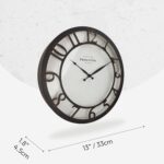 Presentime & Co 13" Farmhouse Series Wall Clock, Vintage Style, Retro Clock, Sil... - Image 6