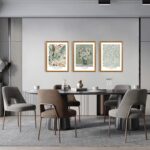 FWAHREN 3 Piece Framed Vintage Botanical Floral Canvas Wall Art Set, Matisse Van... - Image 5