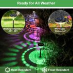 Nupostai Bright Solar Pathway Lights 2 Pack, Color Changing + Warm White LED, IP... - Image 6