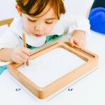 Blue Ginkgo Montessori Sand Tray – Premium Wooden Tray with Lid for Letter Traci... - Image 4