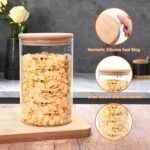 Glass Storage Containers with Lids,Glass Jars with Bamboo Lids, Canisters Set fo... - Image 4