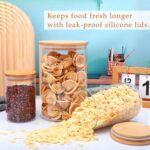 Glass Storage Containers with Lids,Glass Jars with Bamboo Lids, Canisters Set fo... - Image 5
