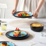 vancasso Plates and Bowls Sets, 18 Pieces Stoneware Dinnerware Sets for 6, Kitch... - Image 5