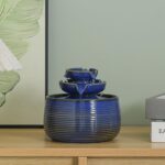 Outdoor and Indoor Water Feature Fountain Waterfall Tabletop Desktop mini Cerami... - Image 5