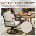 NATURAL EXPRESSIONS 5 Piece Outdoor Patio Dining Sets, 4pcs Swivel Dining Chairs... - Image 3