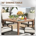 NATURAL EXPRESSIONS 5 Piece Outdoor Patio Dining Sets, 4pcs Swivel Dining Chairs... - Image 4