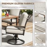 NATURAL EXPRESSIONS 5 Piece Outdoor Patio Dining Sets, 4pcs Swivel Dining Chairs... - Image 5