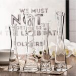 Hand-Made Blown Art Bud Glass Vase, Clear Glass, Oblong Shape, Modern Style, Thr... - Image 6