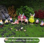 Miniature Garden Fairy Figurines Set, 4 Piece Fairy Garden Accessories with Flow... - Image 6