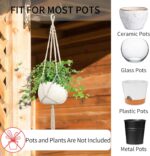 Macrame Plant Hanger - Fits 4 to 13 inches Pots for Indoor Outdoor, 34"/41"/46" ... - Image 4