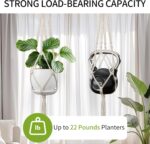 Macrame Plant Hanger - Fits 4 to 13 inches Pots for Indoor Outdoor, 34"/41"/46" ... - Image 5