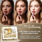 FENNIO Vanity Mirror with Lights, 12" x 16" Lighted Makeup Mirror with Smart Tou... - Image 4