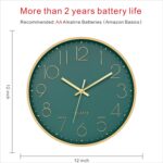Foxtop Modern Wall Clock 12 Inch Silent Non Ticking Battery Operated Round Quart... - Image 3