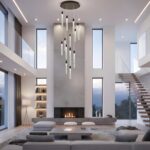 GEADI Modern LED High Ceiling Chandelier with Remote Control,16 Lights Crystal F... - Image 3