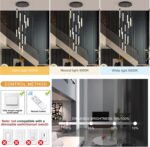 GEADI Modern LED High Ceiling Chandelier with Remote Control,16 Lights Crystal F... - Image 4