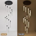 GEADI Modern LED High Ceiling Chandelier with Remote Control,16 Lights Crystal F... - Image 6