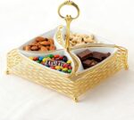 Chip and Dip Serving Set, 4 Detachable dip Bowls, nut Plates for appetizers, Fru... - Image 12