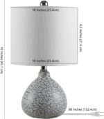 SAFAVIEH Lighting Collection Lovell Clear Glass/ Gold 22-inch Bedroom Living Roo... - Image 4