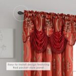 Elegant Comfort Luxurious Beautiful Curtain Panel Set with Attached Valance and ... - Image 4
