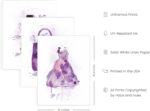 HAUS AND HUES Purple Wall Art Decor Set of 3, Fashion Wall Art, Wall Prints for ... - Image 3