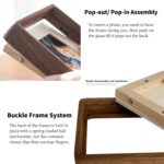 FLECHAZO 5x7 Picture Frame Wood with 4x6 Mat,Natural Solid Walnut Wooden Photo F... - Image 3